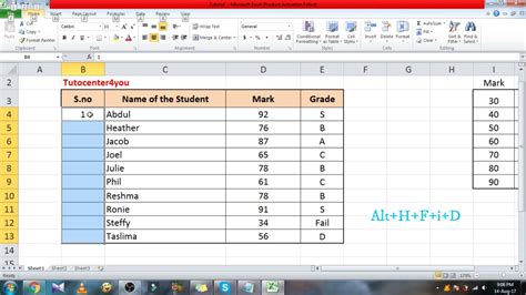 type 3 4 in excel