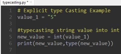type casting meaning in python