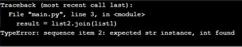 type error meaning in python