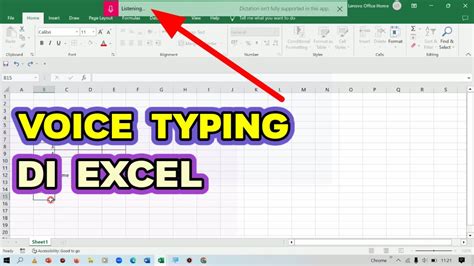 type in excel by voice