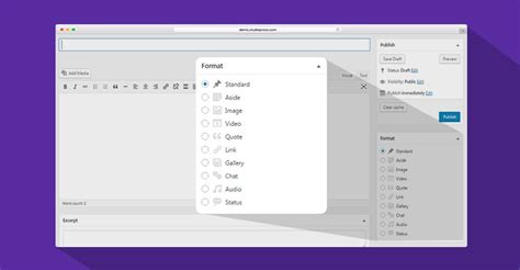 type of post format available in wordpress