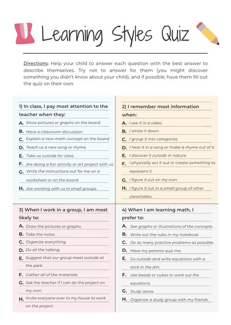 type of quiz for students