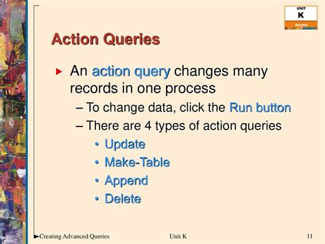 types of action query