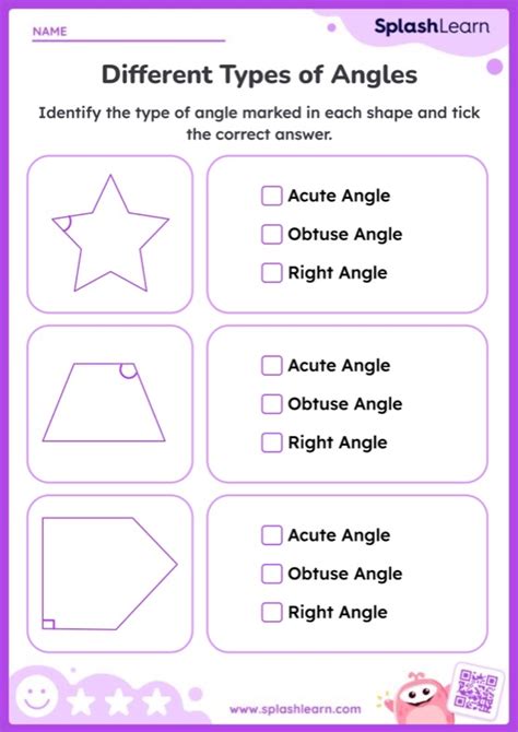 types of angles in shapes worksheet