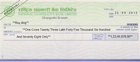 types of cheque in nepal with example