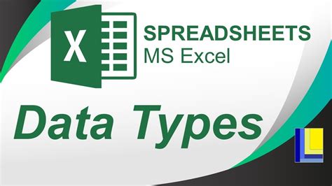 types of data in ms excel