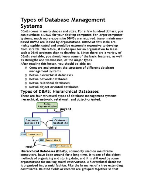 types of database management system pdf notes