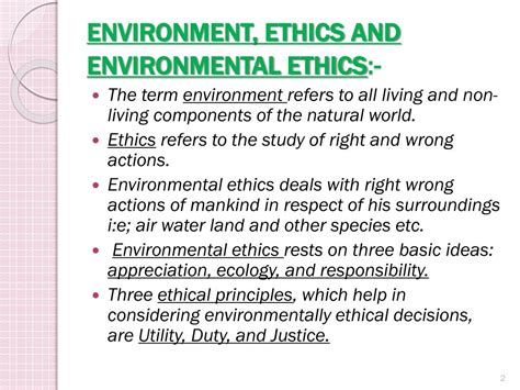 types of ecological values in ethics and values