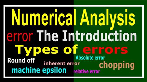 types of error in numerical analysis