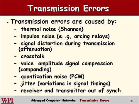 types of errors in transmission