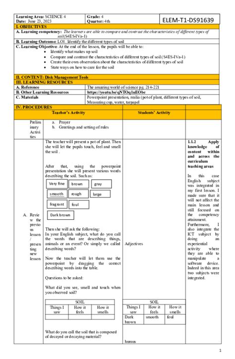 types of evaluation in lesson plan