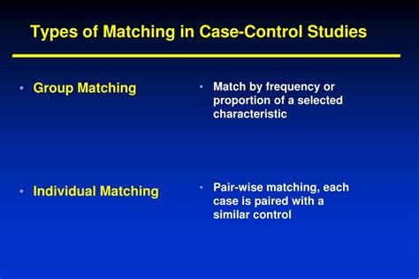 types of matching in case control studies
