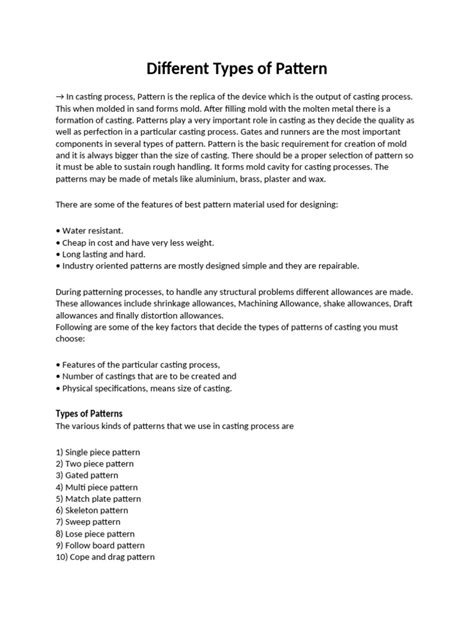 types of patterns pdf