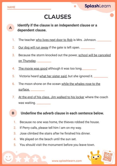 types of phrases and clauses exercises with answers