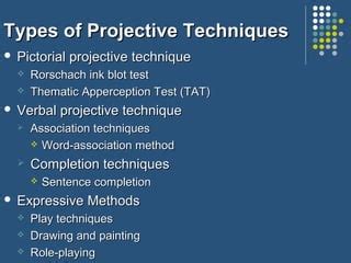 types of projective techniques