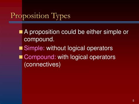 types of propositions in logic