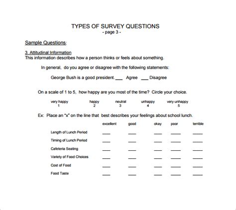 types of questions in a questionnaire pdf