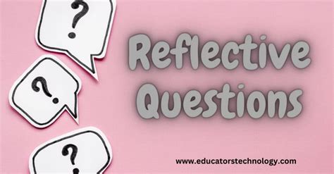 types of reflective questions