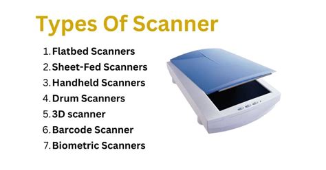 types of scanners and their functions