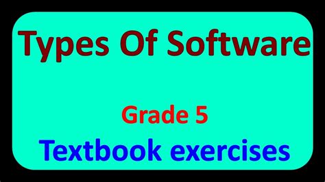 types of software mcq class 5