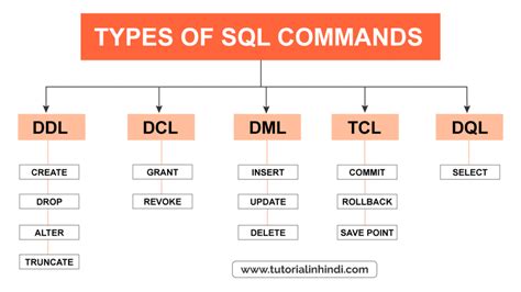 types of sql statement in hindi