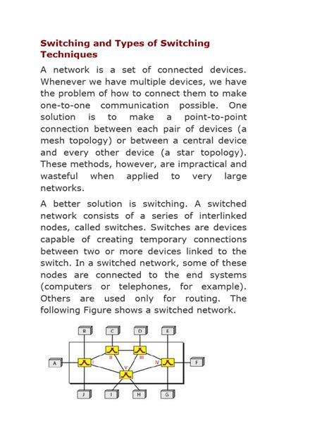 types of switching techniques in computer networks ppt
