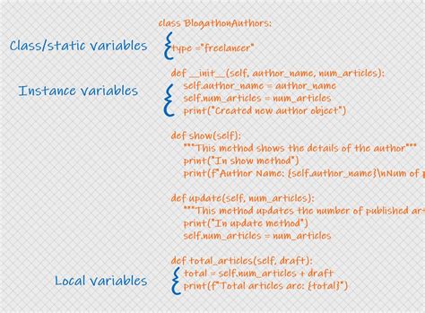 types of variables in python oops