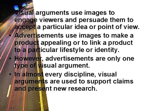types of visual arguments