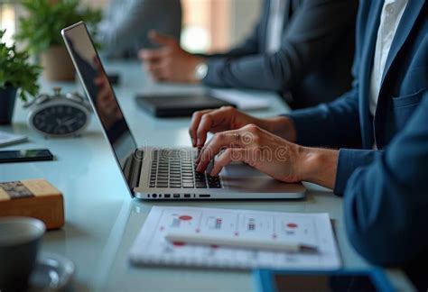 typing on laptop formal