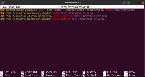 ubuntu sources.list example