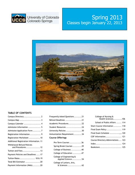 Uccs Class Catalog