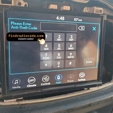 uconnect 8.4 unlock code