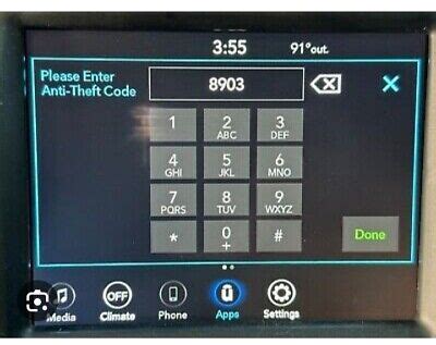 uconnect radio unlock code