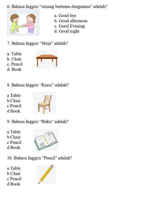 ujian bahasa inggris