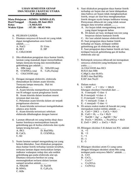 ujian kimia