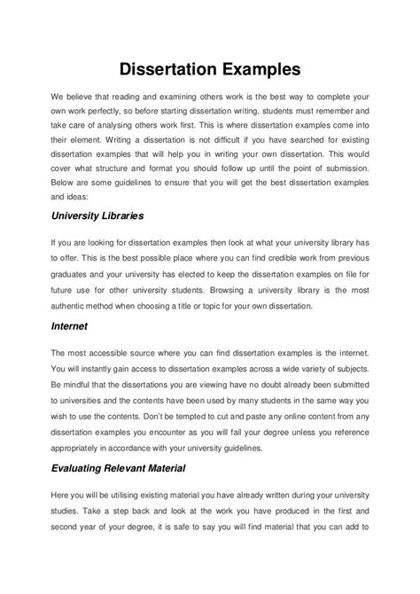 uk dissertation examples