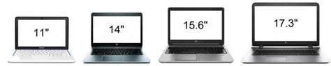 ukuran laptop dan notebook