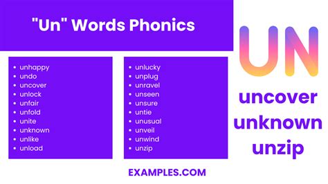 un words list in english