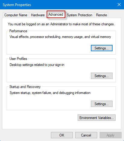 unable to access system settings windows 10