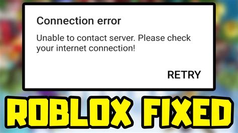 unable to connect server roblox