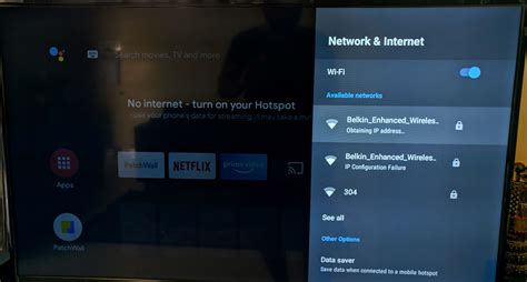 unable to connect to wifi android tv