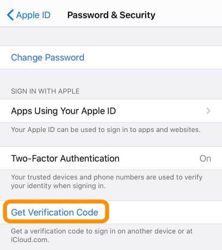 unable to get verification code for apple id