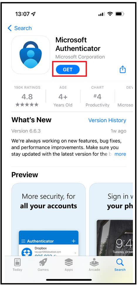 unable to install microsoft authenticator app