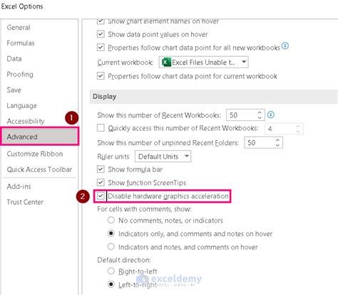 unable to open excel files