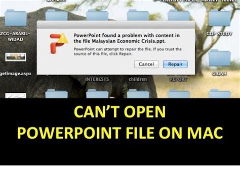 unable to open powerpoint file on mac