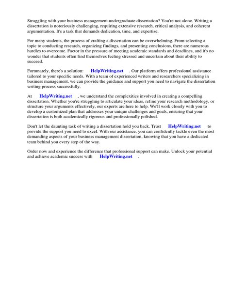 undergraduate business dissertation examples pdf