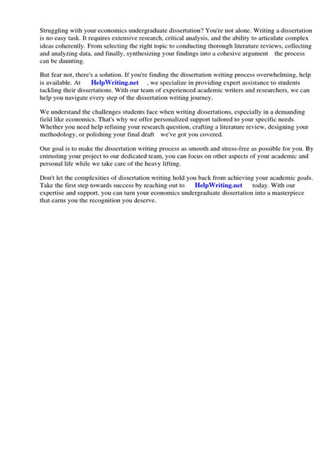 undergraduate economics dissertation examples pdf