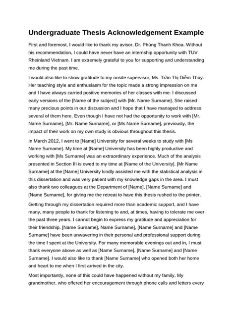 undergraduate thesis acknowledgement sample pdf