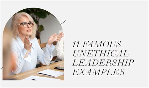 unethical leadership examples in real life