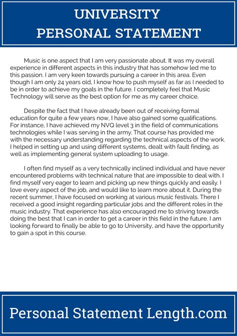 uni application personal statement examples